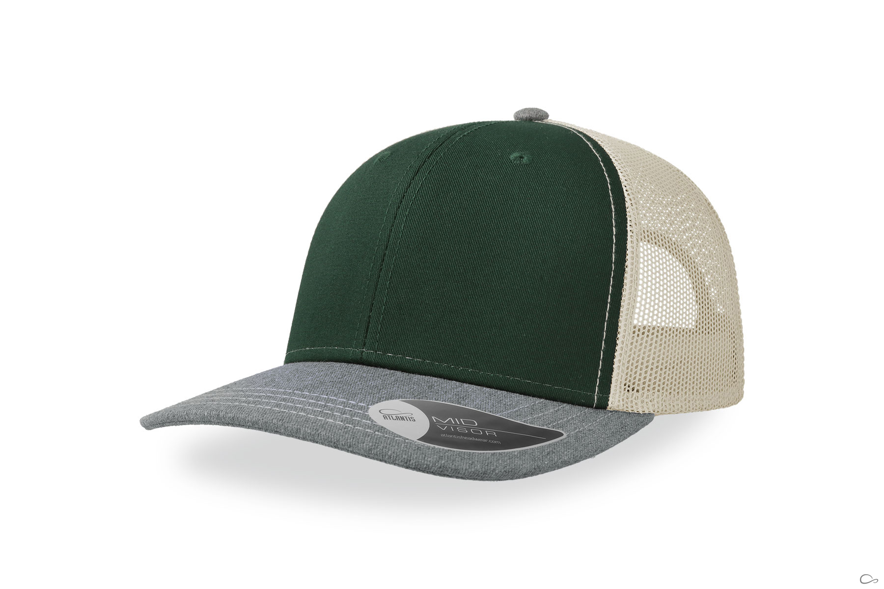 BOTTLE GREEN/GRAY MELANGE/BEIGE-0