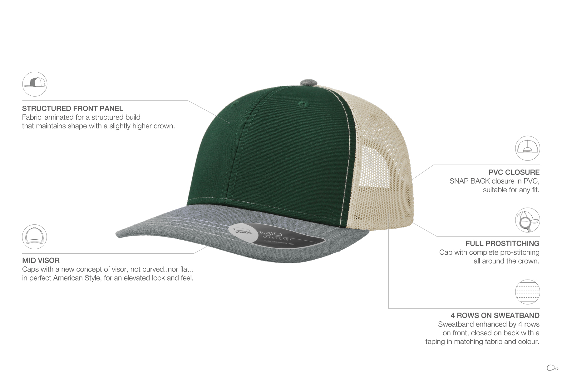 BOTTLE GREEN/GRAY MELANGE/BEIGE-3